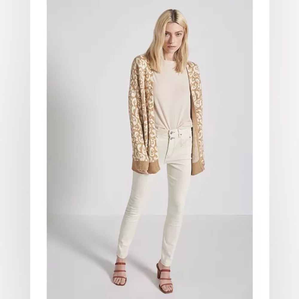 Current/Elliott The Oversized Printed Cardigan Size 2, Medium